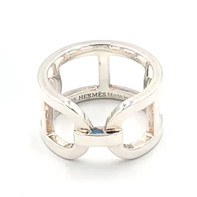 Pre-owned Hermes Silver Sterling Silver 925 Band Ring ()
