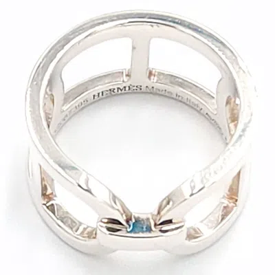 Pre-owned Hermes Silver Sterling Silver 925 Band Ring ()