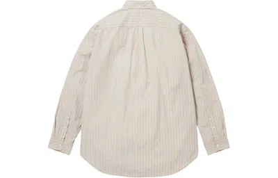Supreme Fw23 Week5 Loose Fit Stripe Shirt 'beige' In Gray