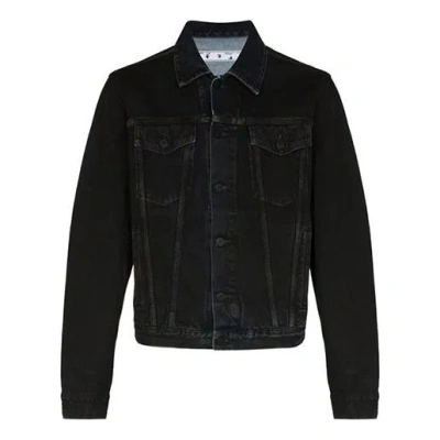 Off-white Fw20 Arrow Printed Denim Jacket Men Black