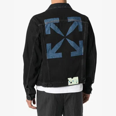Off-white Fw20 Arrow Printed Denim Jacket Men Black