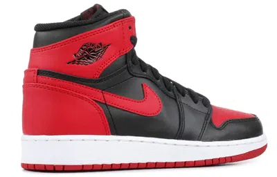 Air Jordan (gs)  1 Retro High Og 'bred' 2013 In Red