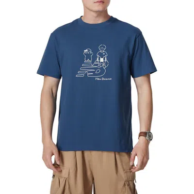 New Balance X Noritake Graphic T-shirt ' Navy' In Blue