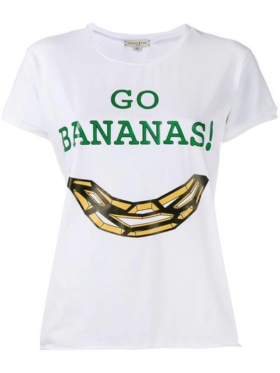 Shop Natasha Zinko Go Bananas! Print T-shirt In White