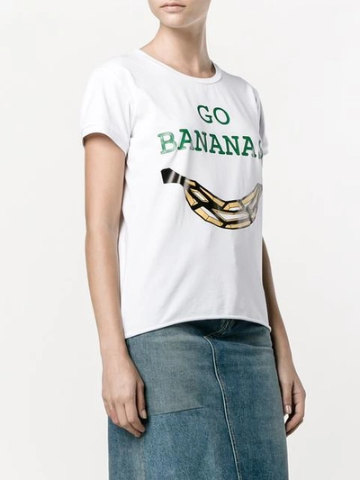 Shop Natasha Zinko Go Bananas! Print T-shirt In White