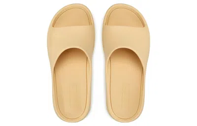 Puma Mayze Stack Injex "light Straw" Slides In Yellow