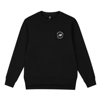 New Balance Logo Pullover Sweatshirt 'black White'