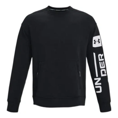 Under Armour Summit Knit Graphic Crew Sweatshirt 'black White'