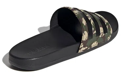 Adidas Originals Adidas Adilette Comfort Slides 'wild Pine Camo' In Black