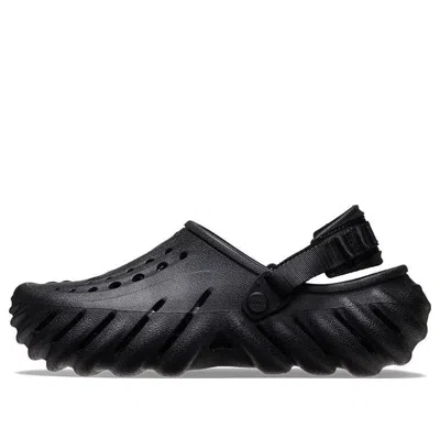 Crocs Echo Logo-embossed Clogs In Black