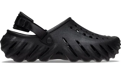 Crocs Echo Logo-embossed Clogs In Black