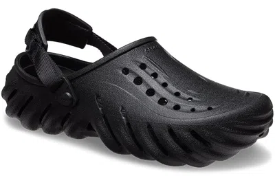 Crocs Echo Logo-embossed Clogs In Black