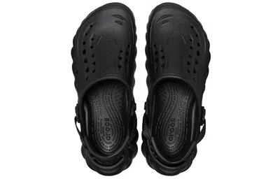 Crocs Echo Logo-embossed Clogs In Black