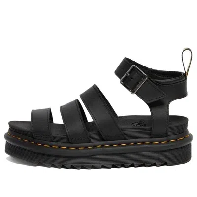 Dr. Martens Dr.martens Hydro Leather Blaire Sandals In Black Athena