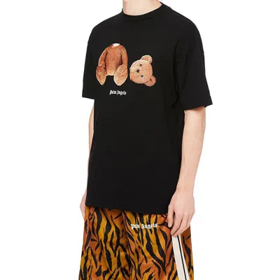 Palm Angels Broken Bear Logo Graphic T-shirt In Black