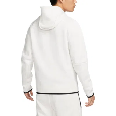 Nike Lightweight Sweatshirt With Zip Hood For Men Sportswear Tech Fleece Hoodie Phantom/black In White