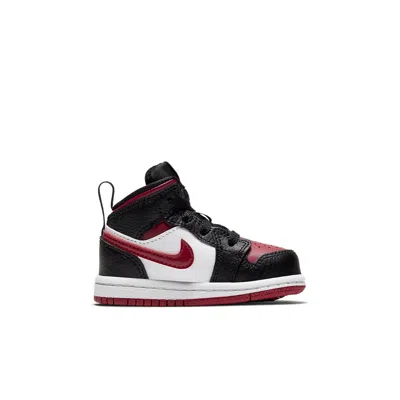Air Jordan (td)  1 Mid 'bred Toe' In Black