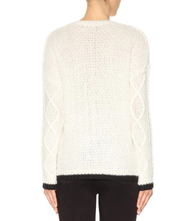 Shop Velvet Joan Knitted Sweater In White