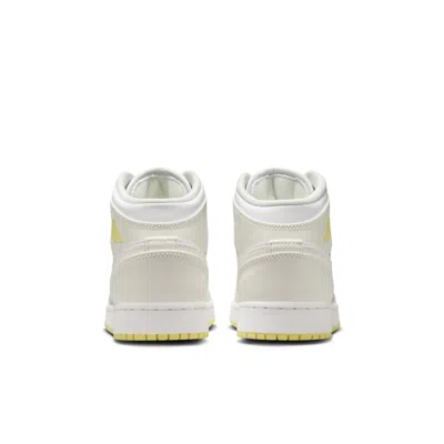 Air Jordan (gs)  1 Mid 'sail Light Laser Orange' In White