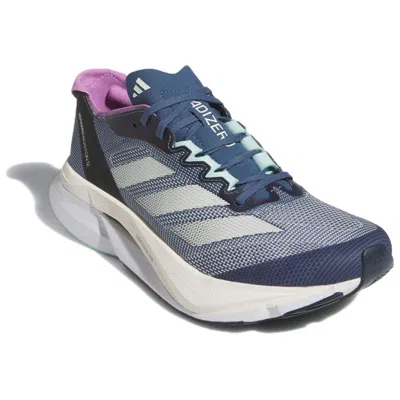 Adidas Originals (wmns) Adidas Adizero Boston 12 'preloved Ink Zero Metalic Aurora Ink' In Gray