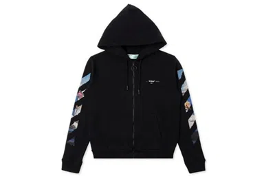 Off-white Men's  Painting Printing Arrow Pattern Zipper Classic Black
