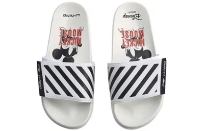 Li-ning (wmns)  Sports Fashion Series Disney Mickey Crossover Lightweight Stylish White Black Slipper