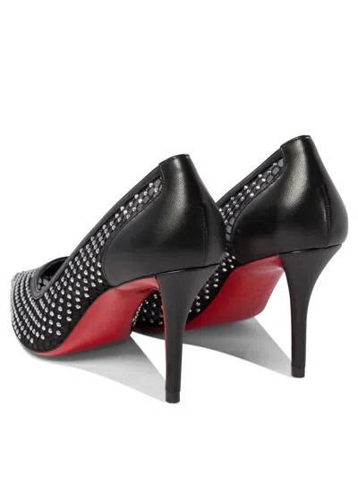 Christian Louboutin Apostropha Mesh Strass Heeled Shoes Black