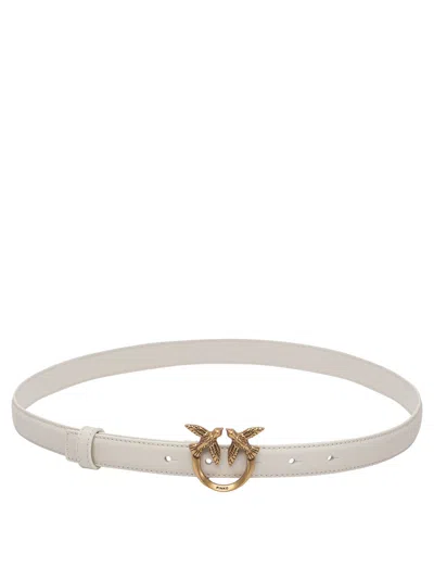 Pinko Fine Ceinture Love Birds En Cuir 2cm