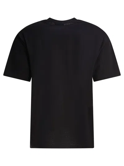 Stussy Black Crewneck Printed T-shirt In Black