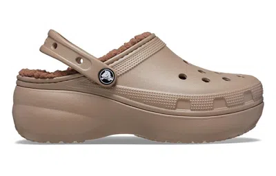 Crocs Womens Mushroom Classic Platform Faux Fur-lined Rubber Clogs
