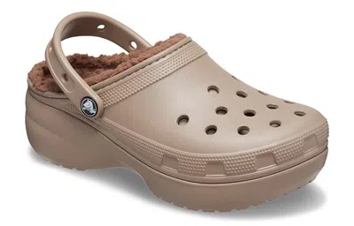 Crocs Womens Mushroom Classic Platform Faux Fur-lined Rubber Clogs