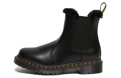 Dr. Martens' Dr.martens 2976 Leonore Faux Fur Lined Chelsea Boots 'dark Grey' In Black