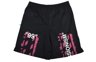 Off-white C/o Virgil Abloh Men's Black Diag Stencil Mesh Shorts