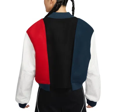 Nike (wmns)  Women By Yoon Oversized Varsity Jacket Asia Sizing 'black Navy White'