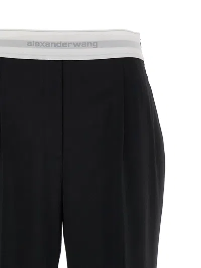 Alexander Wang High Waisted Pleated Pant With Logo Elastic Clothing