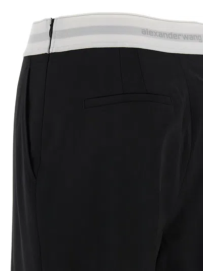 Alexander Wang High Waisted Pleated Pant With Logo Elastic Clothing