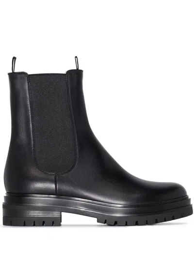 Gianvito Rossi Chester Leather Chelsea Boots In Black
