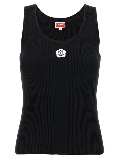 Kenzo Gots Boke Flower 2.0 Embroidered Tank Top In Black