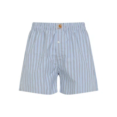 Carhartt Striped Boxer Shorts In Blue