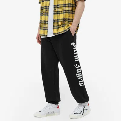 Palm Angels Logo-print Drawstring Sweatpants In Black