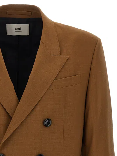 Ami Alexandre Mattiussi Ami Double-breasted Light Wool Twill Blazer