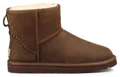 Ugg Classic Mini Deco Mid Tops Fleece Lined Brown