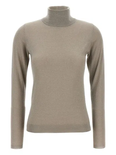 Brunello Cucinelli Sparkling Sweaters And Cardigans Beige In Neutral