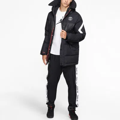Air Jordan X Paris Saint-germain Down Parka Jacket 'black'