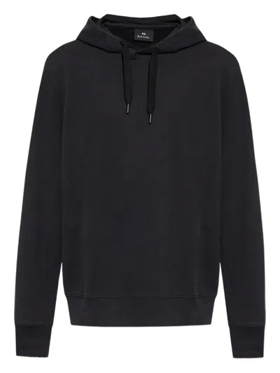Ps By Paul Smith Ps Paul Smith Ps Happy Cotton Hoodie In Black