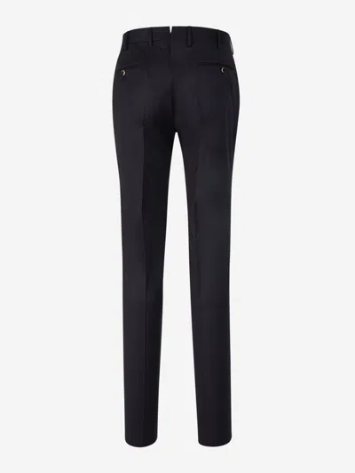 Pt Torino Wool Slim-fit Trousers In Black