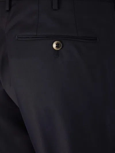 Pt Torino Wool Slim-fit Trousers In Black