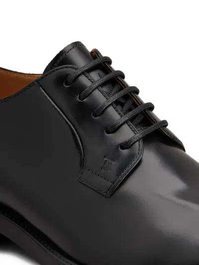 Tod's Almond Toe Leather Derby Shoes