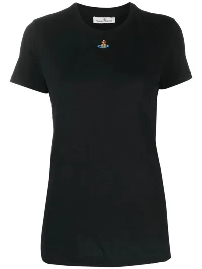 Vivienne Westwood Black Celestial Embroidered T-shirt
