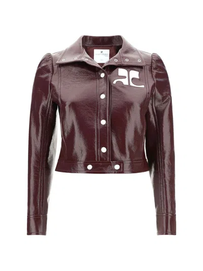 Courrèges Courreges Reedition Reedition Vinyl Jkt In Burgundy